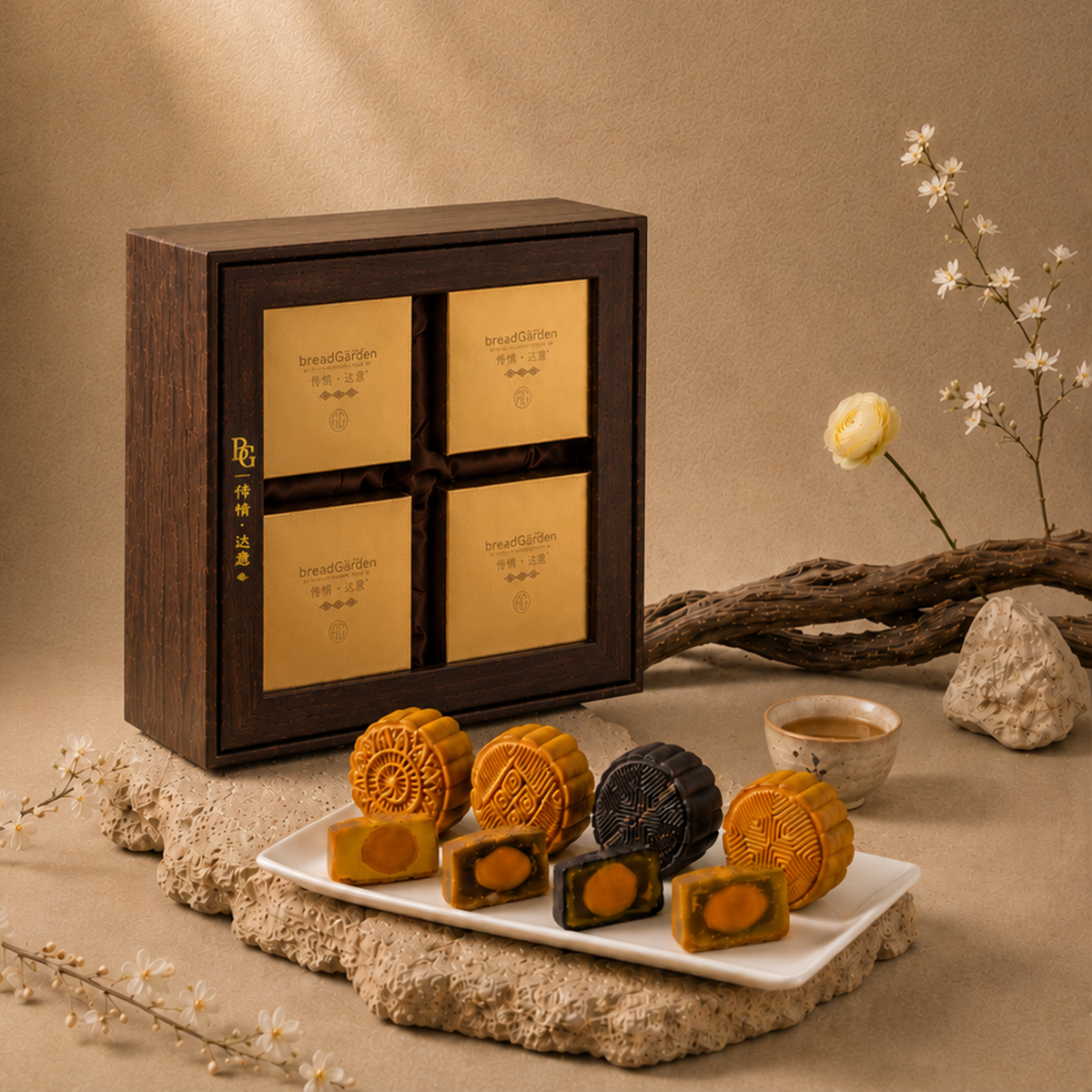 Diamond Grandeur Set - Baked Skin Mooncake